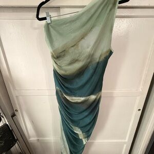 SHEIN One-Shoulder Gradient Dress